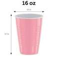 thumbnail image 6 of DecorRack 80 Party Cups, 16 fl oz -BPA Free- Plastic Soda Cups, Pink (Pack of 80), 6 of 6