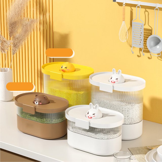 Contenedor de almacenamiento de arroz BuyWeek Cubo de arroz a prueba de humedad PP