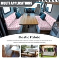 thumbnail image 3 of Jeiento Pink Cow Print RV Dinette Cushion Covers Set Include 1 Bench Cover 1 Backrest Cover Elastic Camper Cushion Covers Washable Couch Cover for RV Camper Sofa 4Th of July Decor RV Accessory, 3 of 7