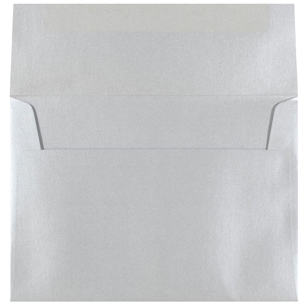 JAM Paper A7 Envelopes, 5 1/4 x7 1/4, Silver Metallic, 50 per Pack