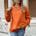 thumbnail image 5 of Besolor Women's Oversized Thickened Sweatshirt Crewneck Long Sleeve Split Plush Fall Winter Casual Pullover Blouse Tops, 5 of 8