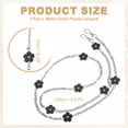 thumbnail image 2 of Uxcell Metal Chain Phone Lanyard, Anti Theft Crossbody Strap with Detachable Tether Tabs Black, 2 of 7