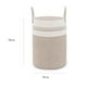 thumbnail image 3 of Cesto de lavandería tejido de cuerda (1 unidad), contenedor de almacenamiento grande, cesto plegable natural para organizar la ropa en el dormitorio con asa resistente, 3 of 9