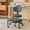 Grey 038, variant on Ergonomic Cross Legged Office Chair for Adults - Multi-Position Swivel Meditation ADHD Desk Chair with Back Support and Rolling Base, Grey Faux Fur