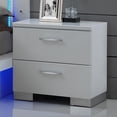 thumbnail image 2 of New Classic Furniture Sapphire Solid Wood 2-Drawer Nightstand in White, 2 of 7
