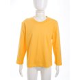 thumbnail image 3 of Zaldita Kids Boys and Girls Solid Color Warm Underwear Top Basic Long Sleeves Round Neck Thermal Tops Yellow 150, 3 of 7