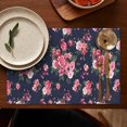 thumbnail image 5 of Pioneer Flower Floral Print Pattern Summer Placemats Table Placemats Set Of 4-Linen Kitchen Washable Placemats Table Mats 12x18 Inch Non-Slip Heat Resistant, 5 of 6