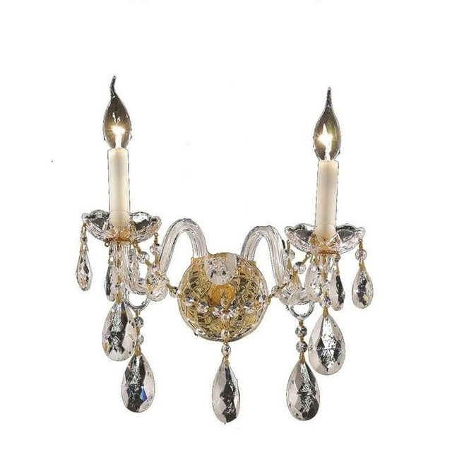 Elegant Lighting Alexandria 13" 2 Light Royal Crystal Wall Sconce