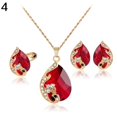 thumbnail image 4 of Besufy Women Jewelry Set Rhinestone Wedding Pendant Necklace Earrings Ring, 4 of 6