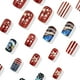 thumbnail image 4 of Uñas postizas con diseño de bandera del Día de la Independencia, 24 unidades, para usar en uñas postizas, 4 of 4