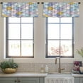 thumbnail image 4 of LALILO Kitchen Curtain Valance Space Galaxy Constellation Rod Pocket Window Curtain 52"x 18" Set of 2, 4 of 7