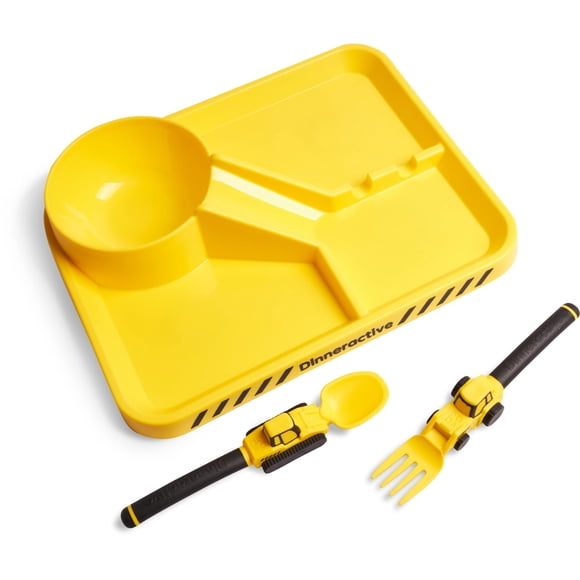 Juego de vajilla Dinneractive Construction Theme Kids, 3 piezas