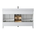 thumbnail image 6 of Vanity Art 60" Bathroom Vanity with Sink and Engineered Marble Top, Freestanding Storage Cabinet with 2 Drawers, 2 Shelves and 1 Flip Down Tray, 6 of 8