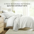 thumbnail image 3 of Noble Linens 3-Piece Taupe Relic Taupe Reversible Quilt Set, Twin, 3 of 8