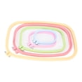 thumbnail image 4 of Aro de bordado de plástico de colores, punto de cruz, bordado elástico, herramientas de bordado circular, 4 of 5