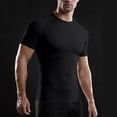 thumbnail image 3 of yillto Men Big and Tall Top Mock Neck Short Sleeve Shirts 3 Pack Undershirt Pullover Solid Color Tshirts, 3 of 5