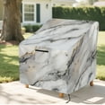 thumbnail image 6 of Renewold Waterproof Patio Chair Covers Anti-UV Weather-Resistant Patio Lounge Chair Covers Furniture Protection Fits up to 29W x 33D x 36H Inches, Marble Gray White, 6 of 7