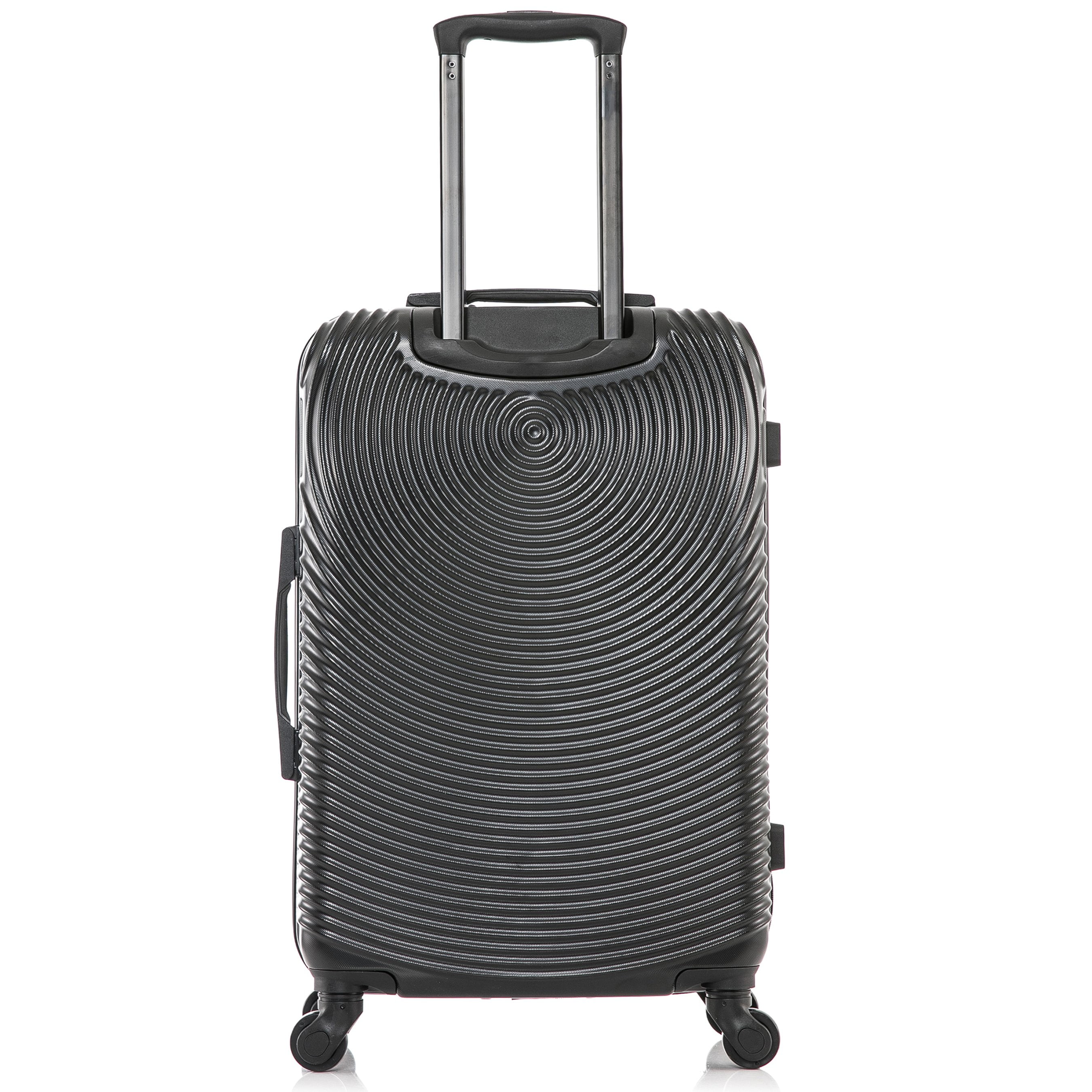 DUKAP Inception 24" Hardside Lightweight Luggage with Spinner Wheels, Handle and Trolley, Black