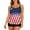 Multicolour, variant on Women's American Flag 2-Piece Tankini Swimsuit, 4th of July Patriotic Flowy Tank Top Short Bottom(Multicolour/18)