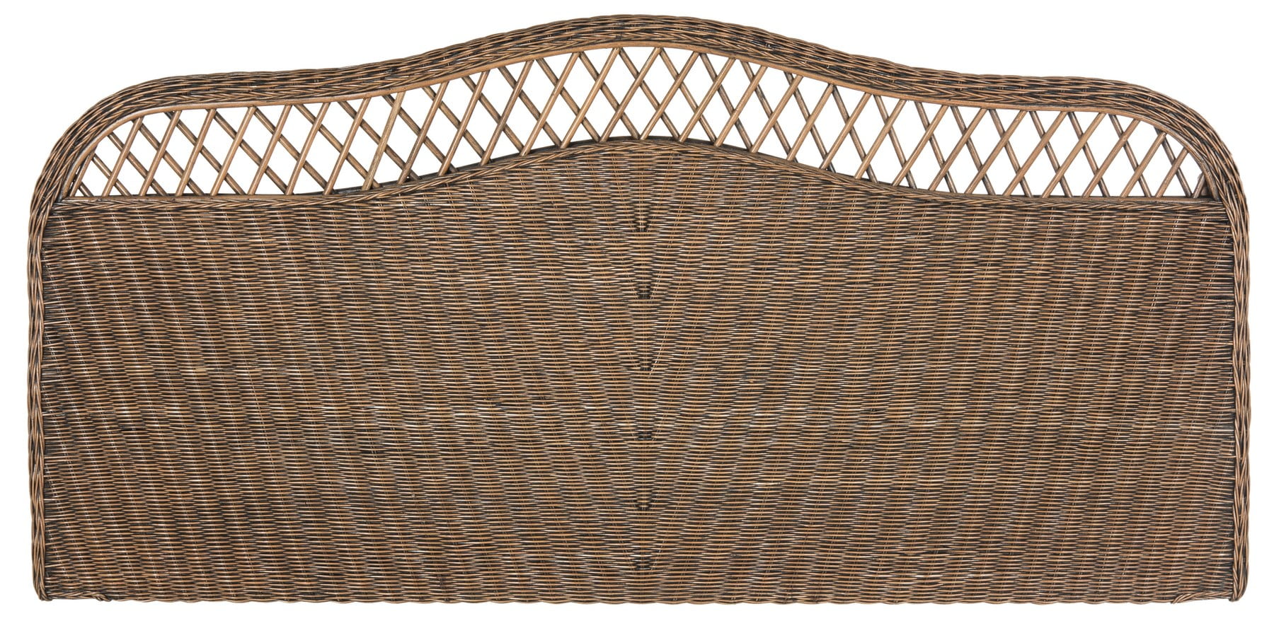 SAFAVIEH Sephina Rustic Coastal Rattan Headboard, Queen, Brown/Multi