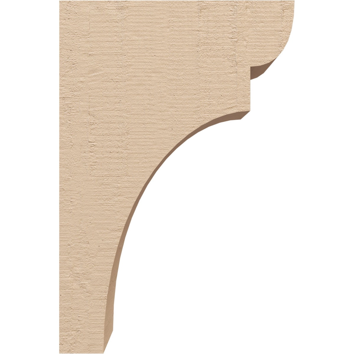 4"W x 8"D x 12"H Classic Yorktown Rough Cedar Woodgrain TimberThane Corbel, Primed Tan