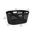 thumbnail image 4 of Mind Reader 40L Laundry Basket, Clothes Hamper, Lid, Ventilated, Plastic, 23"L x 14.5"W x 10.5"H, Set of 2, Black, 4 of 9