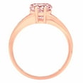 thumbnail image 2 of 1 ct Heart Cut Simulated Pink Diamond Solitaire 14K Rose Gold Womens Engagement Ring, 2 of 4