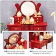 thumbnail image 4 of Miangastore Tables d'Appoint pour Maison de Poupée 1 Pce Table de Maquillage Mini en Bois Rouge 11.8X9.5X3.7In, 4 of 8