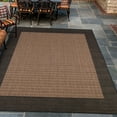 thumbnail image 6 of Couristan 8.5' Black Bordered Checkered Round Polypropylene Area Throw Rug, 6 of 6