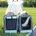 thumbnail image 3 of Versatile Green Parrot Backpack Carrier with Mesh Window & Perches | Breathable Bird Travel Bag with Large Space, Zipper Closure, Feeding Cup & Comfortable Design for Outdoor Adventures, 3 of 4