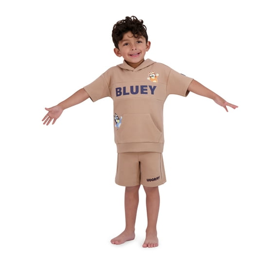 Bluey Toddler Boy Textured Knit Short Set, Sizes 12 Months-5T