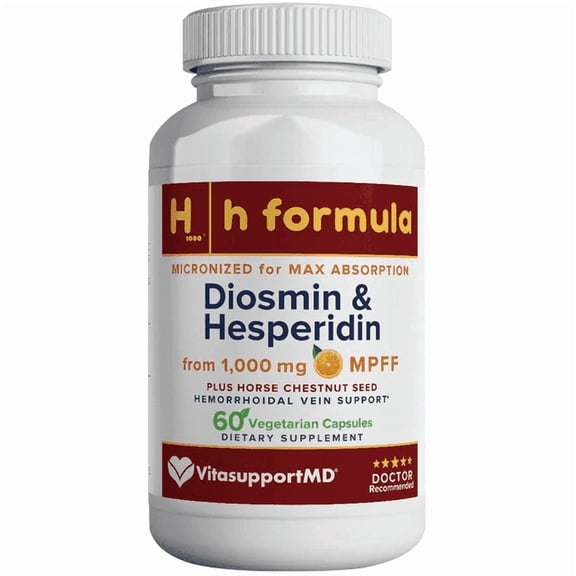 H Formula, Diosmin Hesperidin 1000mg, Horse Chestnut Extract, Hemorrhoidal Veins Support