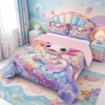 thumbnail image 2 of Manfei Cute Amphibian Axolotl Queen Comforter Set,Kawaii Animals Pattern Comforter Sets Queen,Pink Reversible,3 Pieces,1 Comforter and 2 Pillowcases, 2 of 7