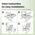 thumbnail image 4 of Gymax Wooden Rocking Chair High Back Fir Wood Armchair Natural Yard Patio, 4 of 5