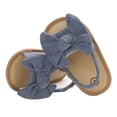 thumbnail image 5 of Baby Girl Bow Knot Sandals Cute Soft Sole Flat Princess Shoes Newborn Infant Non-Slip First Walkers, 5 of 7