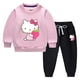 thumbnail image 3 of Hello Kitty estampado de dibujos animados niños más suéter de terciopelo pantalones gruesos cálidos para niños y niñas traje de manga larga de invierno para niños, 3 of 5