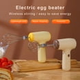 thumbnail image 3 of Matsuzay Batidor de huevos eléctrico portátil de repuesto inalámbrico alimentado por recargable para el hogar batidor de huevos agitador Electrodomésticos amarillo beis Matsuzay HA082199-02B, 3 of 6