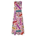 thumbnail image 3 of Crayon Print Long Dress summer dress woman02 trdy Long dress, 3 of 6