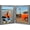 Grey, variant on 4x4 Double Picture Frame, Hinged 2 Opening MDF Photo Frames with Plexiglass, Vertical Tabletop Stand, Black