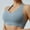 Gray, variant on Fznquz Sexy Plus Size Bras for Women Padded Wireless Push Up Halter Backless Green Bras