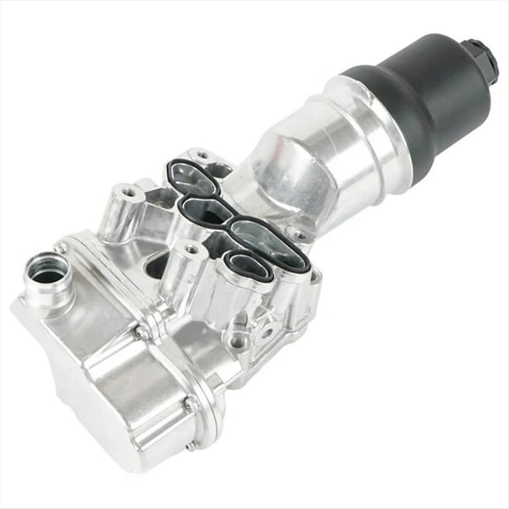 Aluminum Engine Oil Cooler Filter Housing Compatible with Audi A3 2006-08 A4 2005-09, Fit for Volkswagen Golf 2012-13 GTI Jetta Passat 2006-08, Replace 06F115397E