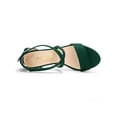 thumbnail image 4 of BLISSFUL STEP Women's Crisscross Strap Open Toe Block Heels Sandals, 4 of 6