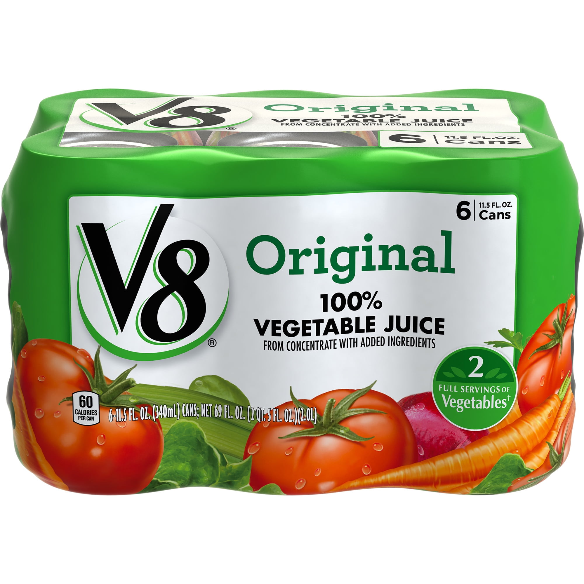 V8 Original 100 Vegetable Juice, 11.5 oz. Can (Pack of 6) Walmart