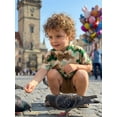 thumbnail image 5 of BemeyourBBs Toddler Baby Boy Hunting Clothes Summer Camouflage Outfit Camo Short Sleeve Butt Down Bowtie Shirts and Pockets Shorts 2 Piece Set, 5 of 8
