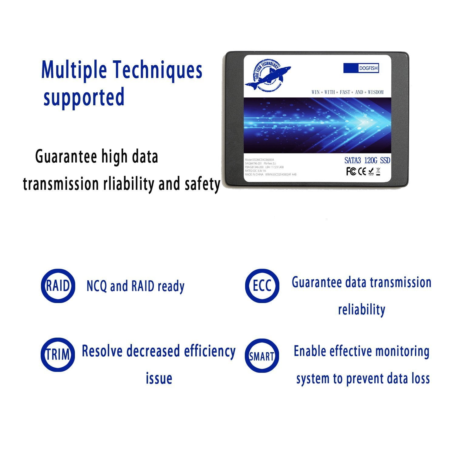 Dogfish SSD 4TB SATA3 2.5 inch Internal Solid State Drive SATAIII 6 Gb/s High-Performance 7MM Height SSD (4TB, 2.5''SATA3)