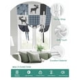 thumbnail image 2 of Vintage Pliad Tie Up Curtains for Windows 45 Inch Length Balloon Curtains Kitchen Adjustable Balloon Window Shade Farmhouse Bear Deer Trees Forest Checked Tie Up Bathroom Curtain Window 34"x45", 2 of 6