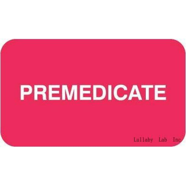  File Folder Chart Labels, MAP2490, Premedicate, Medical Chart