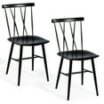 thumbnail image 6 of Costway Set of 2 Dining Side Chairs Chairs Armless Cross Back Kitchen Bistro Caf, 6 of 10