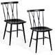 thumbnail image 5 of Conjunto de 2 Sillas de Comedor de metal Costway Altura de Mostrador Negras respaldo curvado Capacidad de Carga 150 kg café, 5 of 9