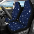 thumbnail image 2 of Yuyamidu Sun and Moon Car Seat Cover Set of 14 Blue Steering Wheel Cover Seat Belt Pad Cup Holder Headrest Covers Auto Armrest Cover Key Chain, 2 of 7
